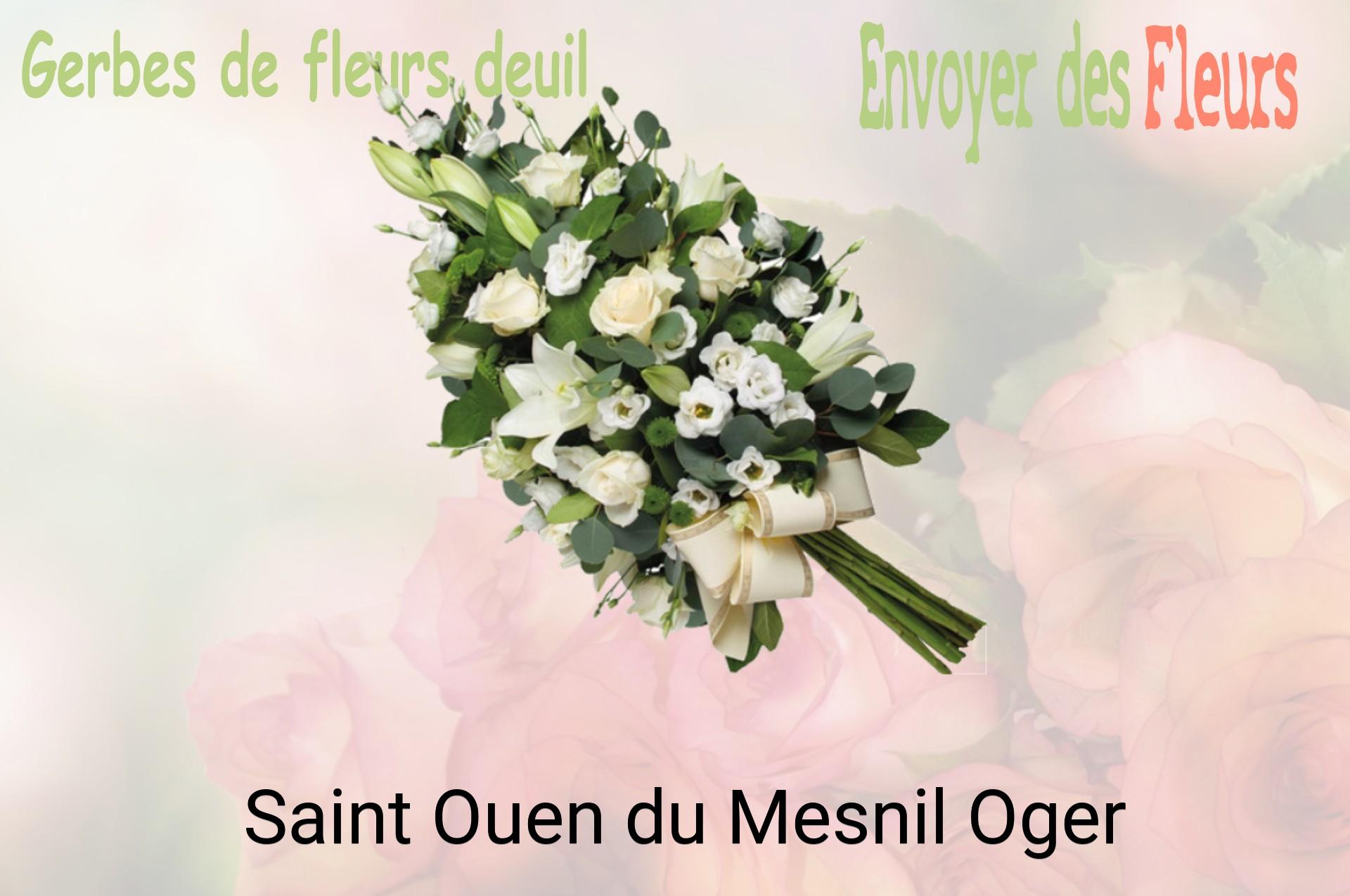 Gerbe de fleurs de deuil livrée à Saint-Ouen-du-Mesnil-Oger